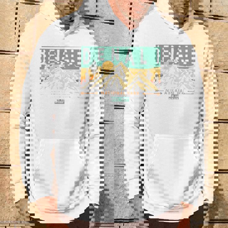 デナリ国立公園 山 自然 レトロ 夕日 ヴィンテージ パーカー ライフスタイル