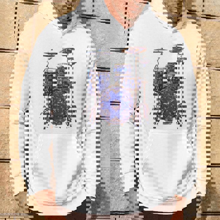 ドラム ドラマー ドラミング ドラム 長袖tシャツ パーカー ライフスタイル