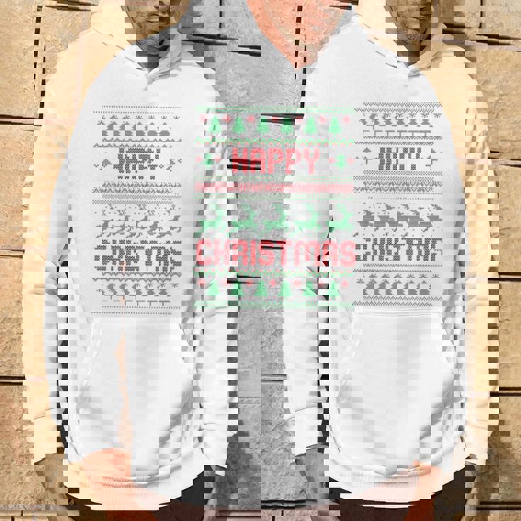 ハッピークリスマス、アグリークリスマス パーカー ライフスタイル