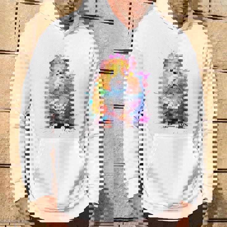 ハムスター 動物 カラフル モチーフ 抽象 アート 絵画 ハムスター パーカー ライフスタイル