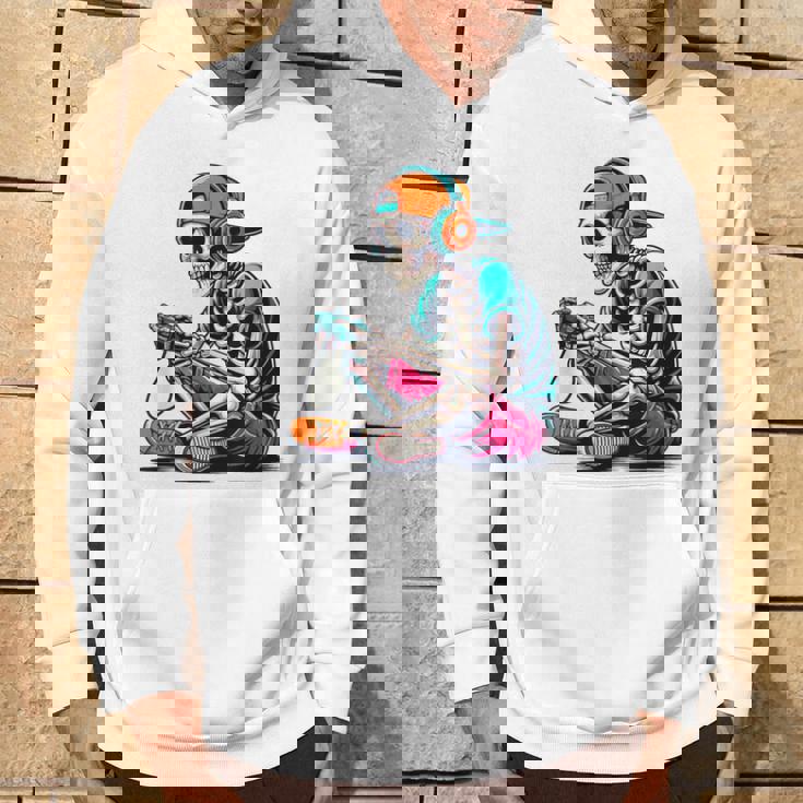 ハロウィン スケルトン ゲーマー おもしろい スケルトン コスチューム ビデオゲーム パーカー ライフスタイル