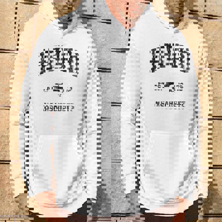 ハーバード マサチューセッツ Ma ビンテージ アスレチック ブラックスポーツデザイン パーカー ライフスタイル