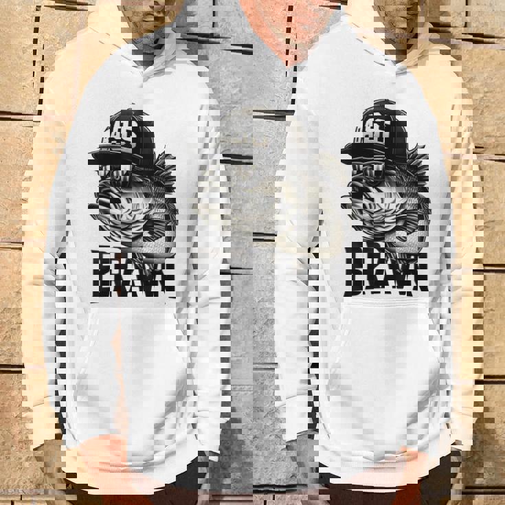 バス釣り クールなグラフィックデザイン 男性 漁師 パーカー ライフスタイル