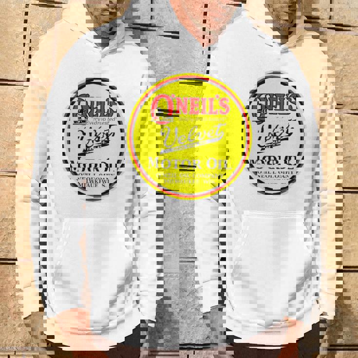 バックプリントのみ レトロ ヴィンテージ ガソリンスタンド オニールのモーターオイル パーカー ライフスタイル