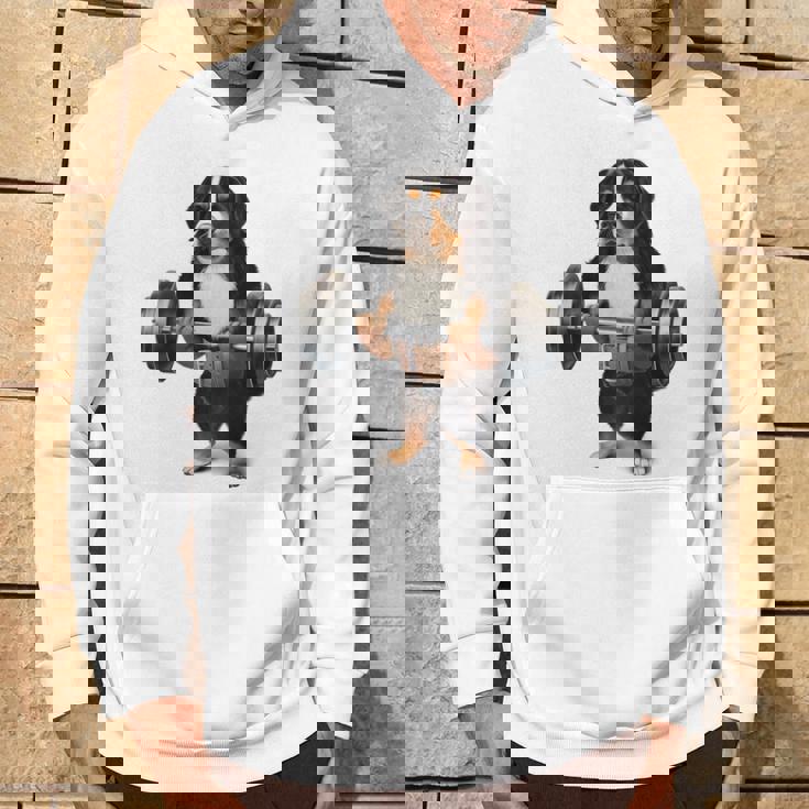 バーニーズマウンテンドッグ ウェイトリフティング フィットネスジム パーカー ライフスタイル