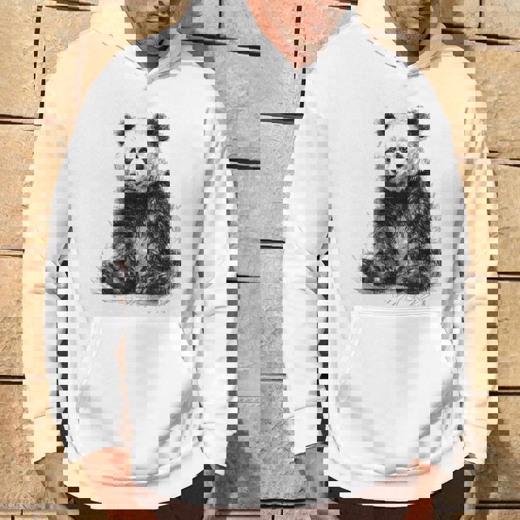 パンダ アニマルプリント グラフィック デッサン アート 絵画 パンダ パーカー ライフスタイル