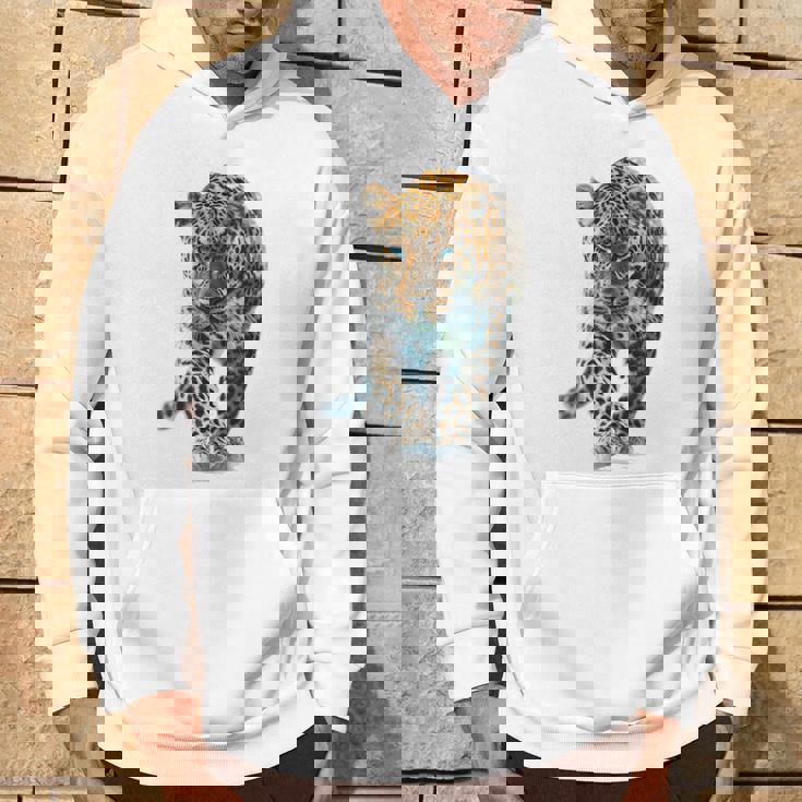 ヒョウ アニマルプリント モチーフ 描画 ポートレート ヒョウ パーカー ライフスタイル