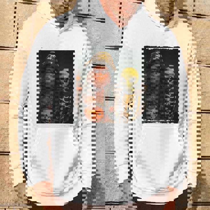 ビッグフットエイリアン 面白い ハロウィン トリック ドア カメラビュー パーカー ライフスタイル