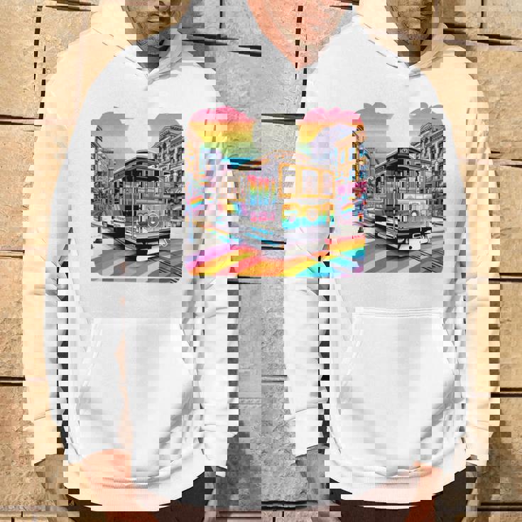 ビンテージ サンフランシスコ ケーブルカーf カストロ カリフォルニア Lgbtq 長袖tシャツ パーカー ライフスタイル