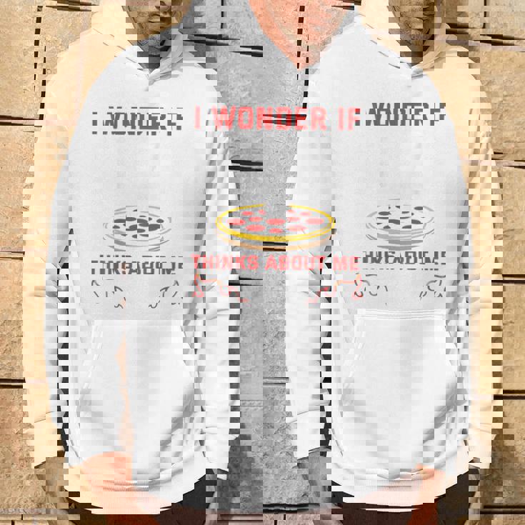 バックプリント ピザも私のことを考えているのかな パーカー ライフスタイル