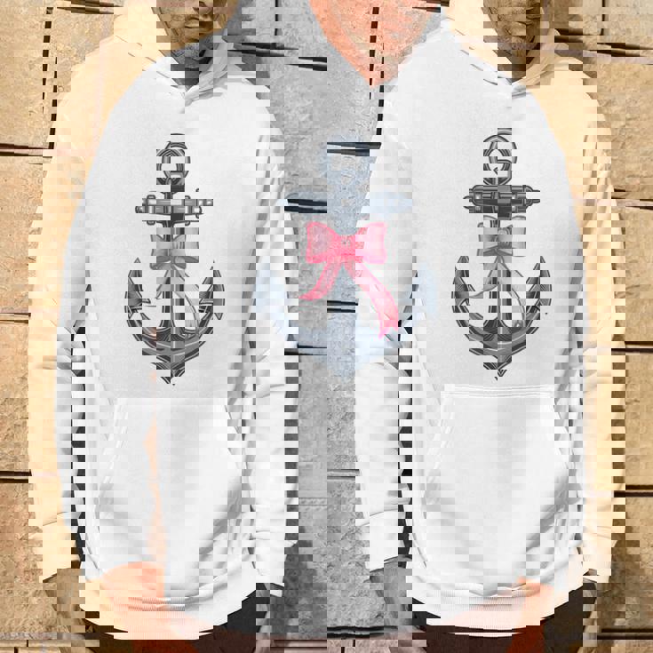 ピンクリボンボウコケット付きマリンアンカー。 パーカー ライフスタイル