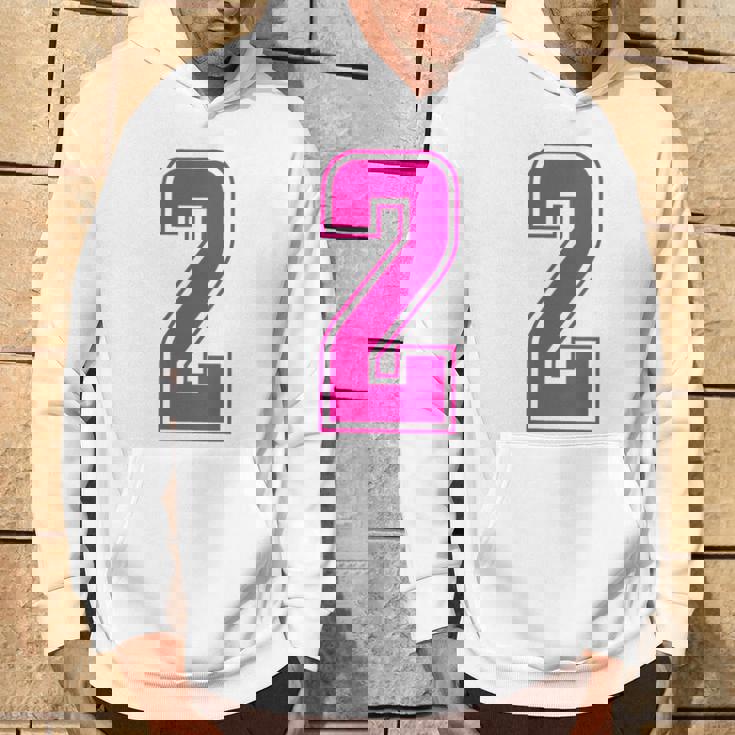 ピンク色背番号 2 チーム短大スポーツピンク色背番号付きユニフォーム パーカー ライフスタイル