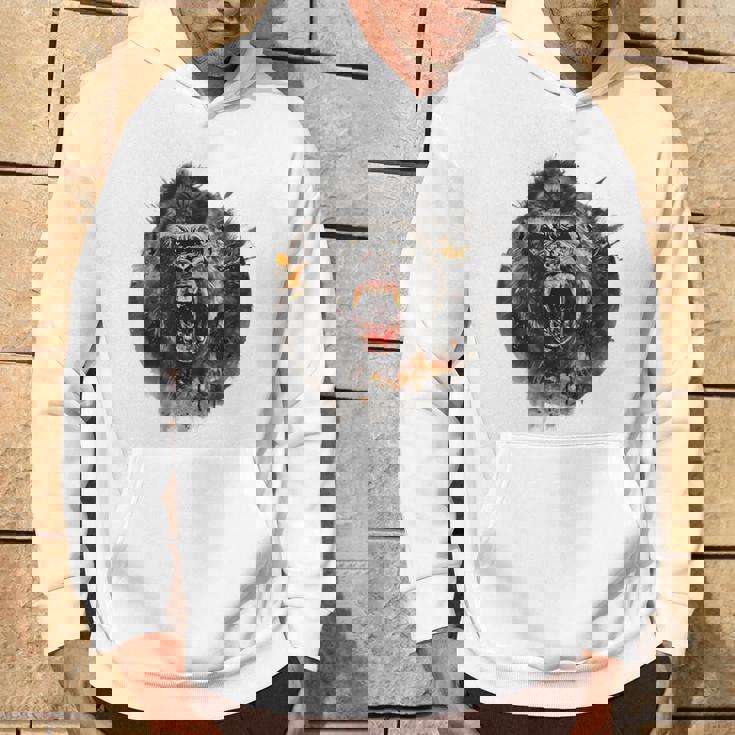 モンキー ゴリラ シルバーバック アニマル スプラッシュ グラフィティ アート パーカー ライフスタイル