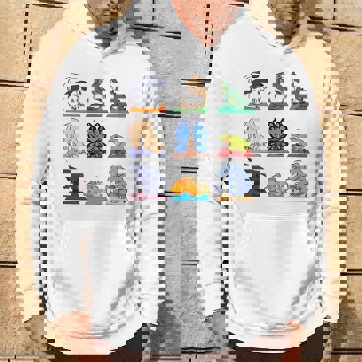 ヨガ動物のポジション 長袖tシャツ パーカー ライフスタイル