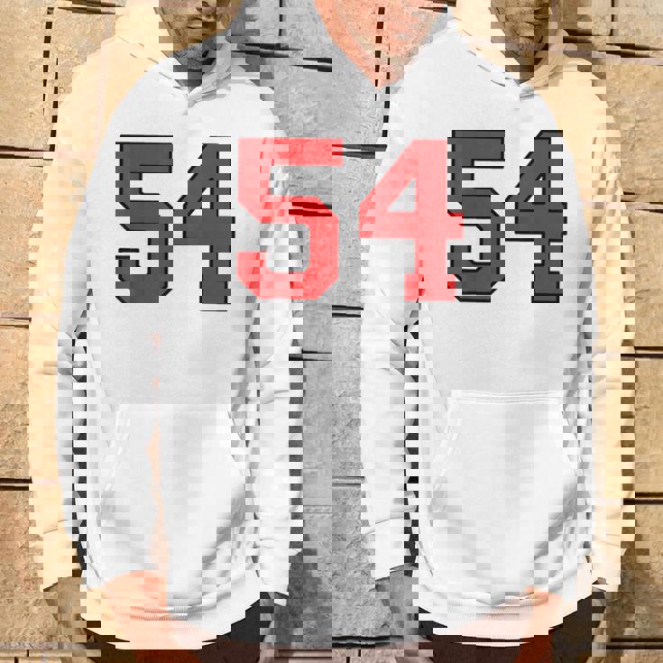 ラッキーナンバー54 クラシックカレッジアメリカン代表チームのファンプレイヤー パーカー ライフスタイル