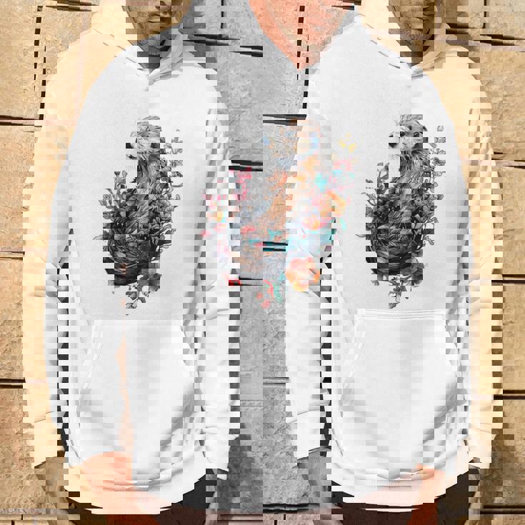 ラッコ フローラルアクセント パーカー ライフスタイル