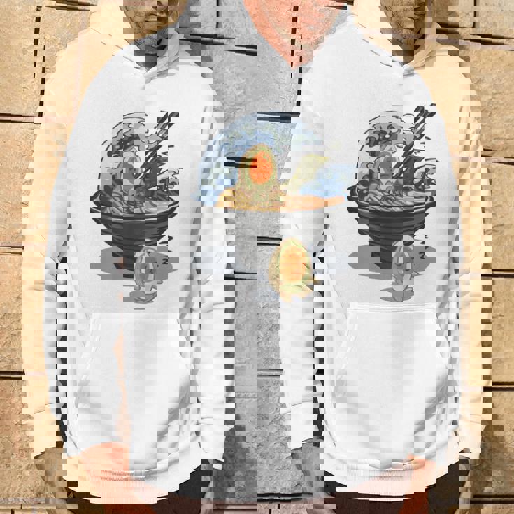 ラーメン 海 波 寝ぼける たまご パーカー ライフスタイル