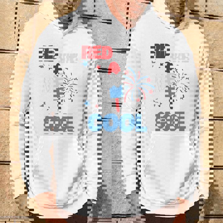 レッド ホワイト クールなアメリカ国旗 アイスキャンディー 面白い 7月4日 長袖tシャツ パーカー ライフスタイル