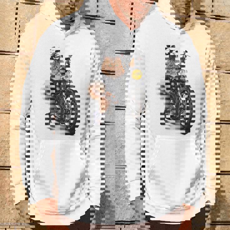 三毛猫 オレンジ猫 ねこ バイク バイカー パーカー ライフスタイル