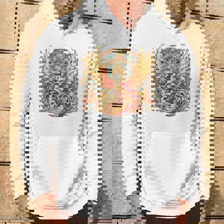 不死鳥 火の鳥 フェニックス イラスト バックプリント パーカー ライフスタイル