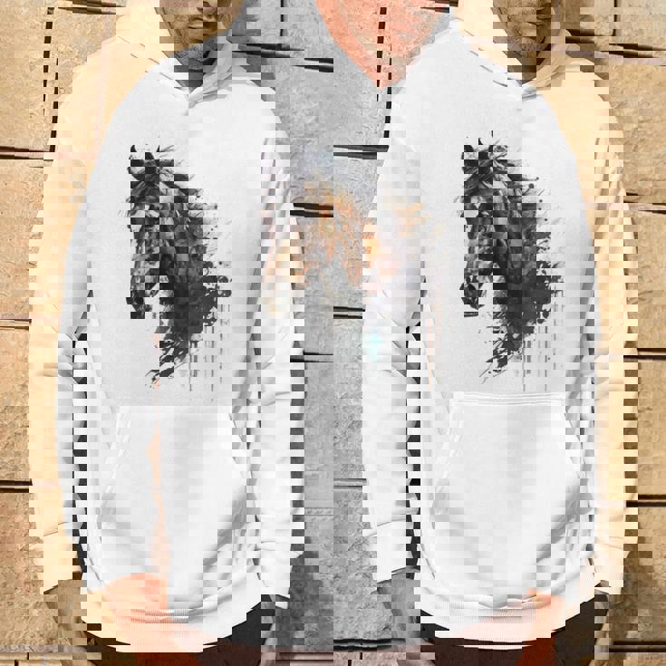 乗馬アート アニマルプリント 馬モチーフ 馬 パーカー ライフスタイル