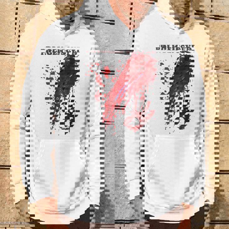 問題解決 血まみれのシャツ 血まみれのホラー パーカー ライフスタイル