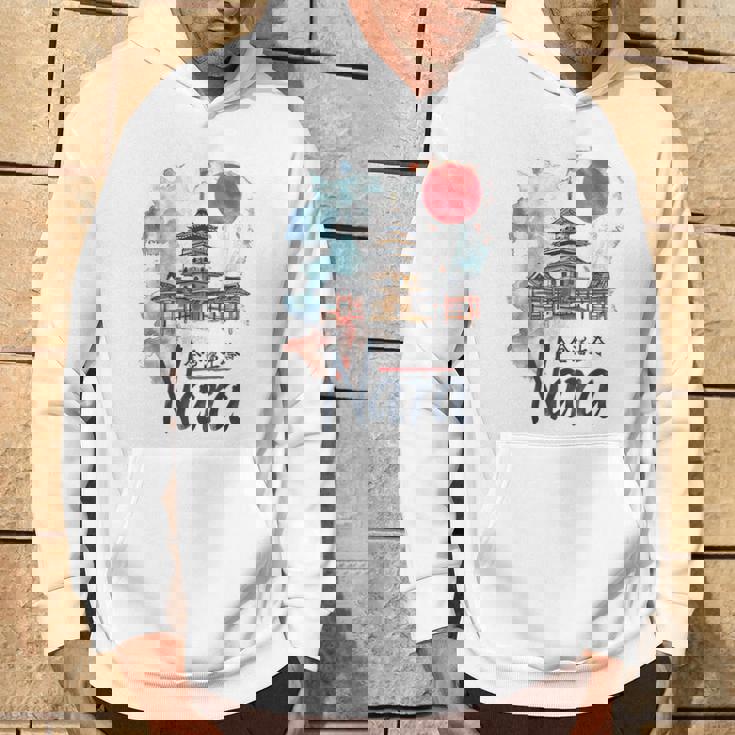 奈良 日本 市街地 旅行 お土産 和 水彩 行楽 パーカー ライフスタイル