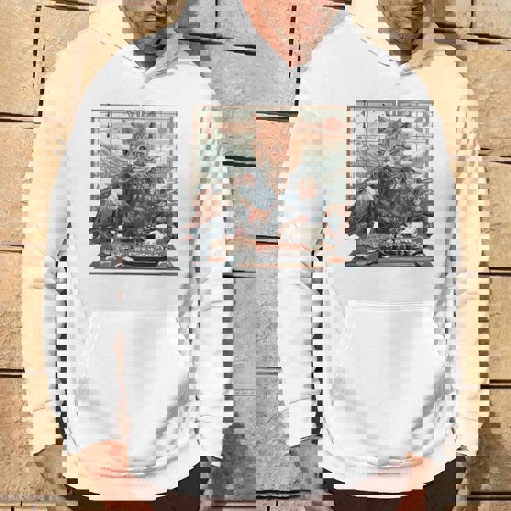 寿司好き ヴィンテージ 子猫 伝統 日本の芸術 猫 長袖tシャツ パーカー ライフスタイル