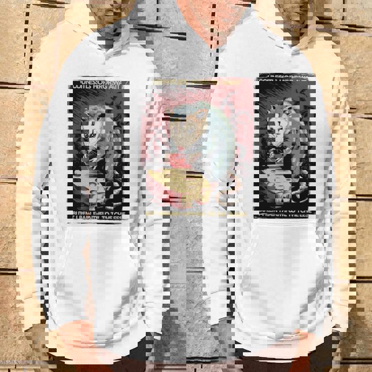 日本ホラーオポッサムアニメ レトロ 数え切れないほどの恐怖が待ち受けている 長袖tシャツ パーカー ライフスタイル