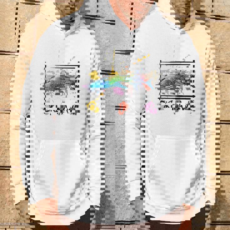 沖縄 ホエールシャークペイント スプラッター かわいい沖縄お土産 パーカー ライフスタイル