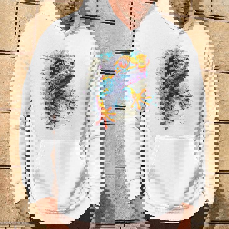 爬虫類とカラフルなヤモリ パーカー ライフスタイル