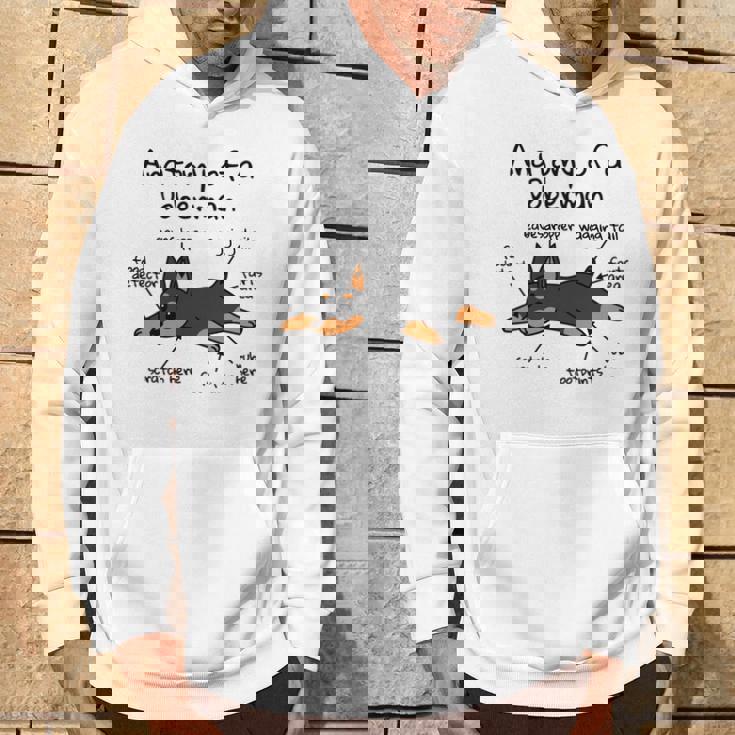 犬の解剖学ドーベルマン犬 長袖tシャツ パーカー ライフスタイル