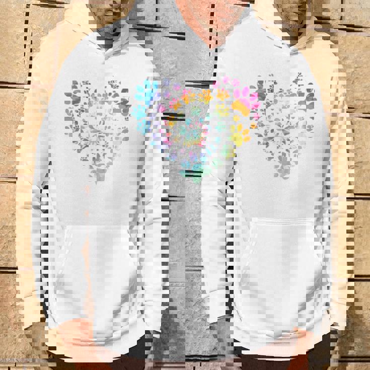 バックプリント 犬の足跡 犬 ペット 足跡 プリント パーカー ライフスタイル