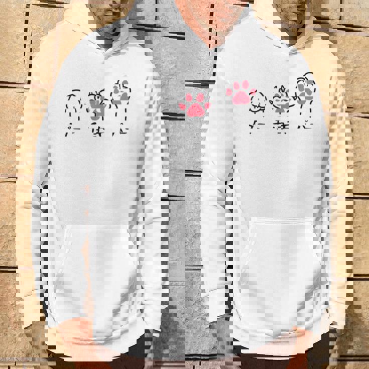 猫 ねこ 足 肉球 グー チョキ パー じゃんけんぽん おもしろ 面白い かわいい 猫飼い 猫好き パーカー ライフスタイル