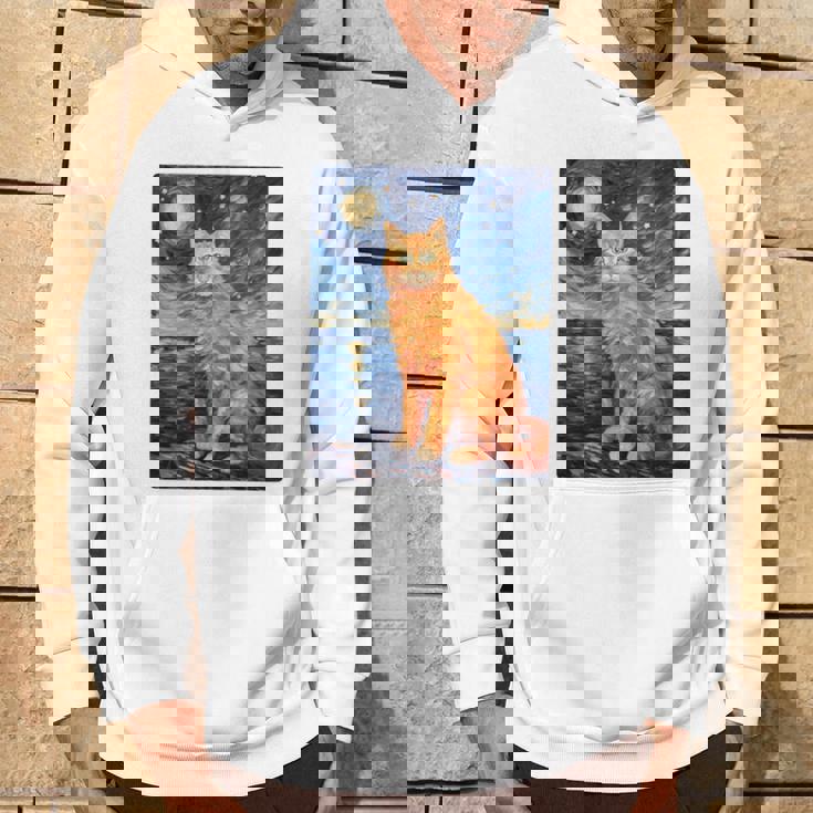 猫のポートレートオイル印刷甘い子猫 長袖tシャツ パーカー ライフスタイル