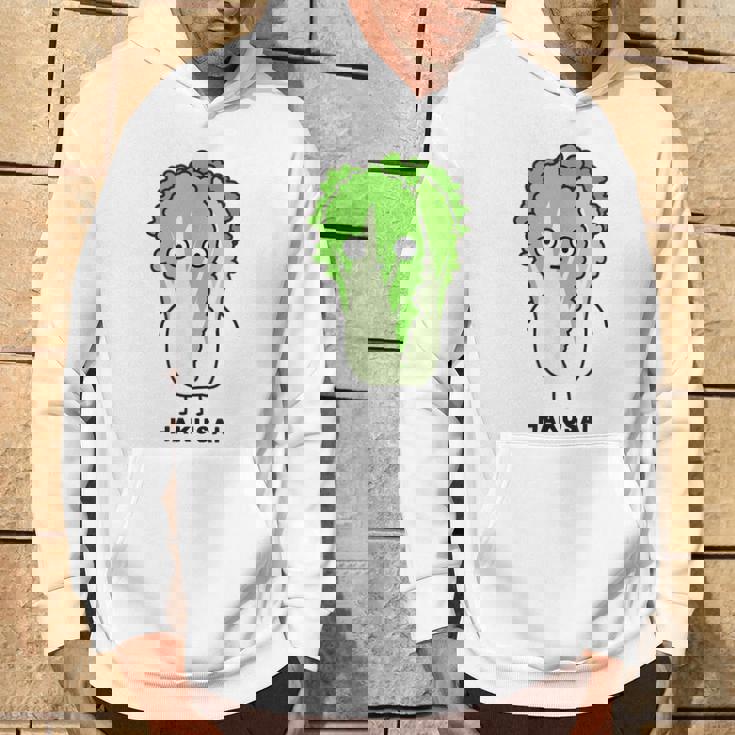 白菜 ハクサイ 顔 イラスト かわいい おもしろ 面白い 簡単 シンプル ゆるい 野菜 パーカー ライフスタイル