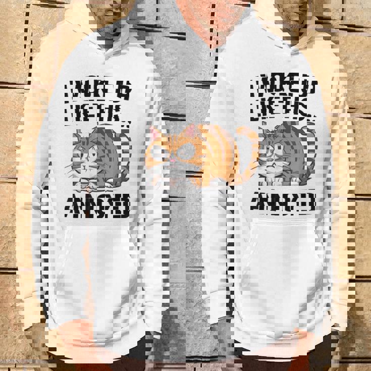 皮肉な猫好き 面白い 内向的 反社会的 不機嫌そうなキティ パーカー ライフスタイル