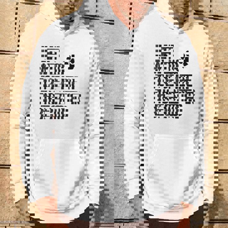 私は犬をここに置き去りにしました。これは良い方がいいおもしろい犬のジョーク パーカー ライフスタイル