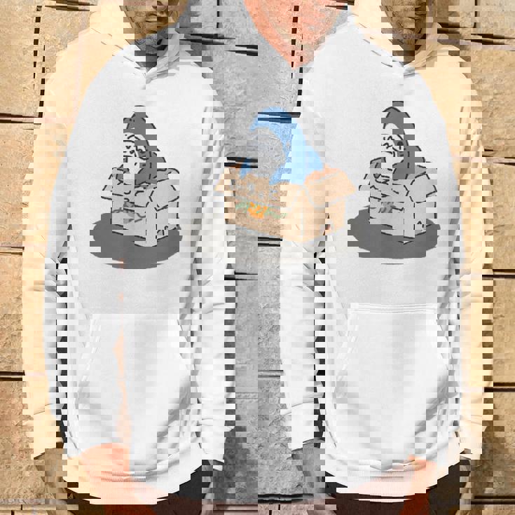 箱入りサメ パーカー ライフスタイル