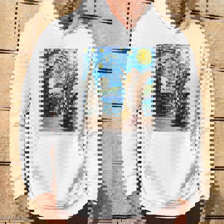 芸術的なシマリスシャツ ゴッホスタイル 星月夜 シマリス パーカー ライフスタイル