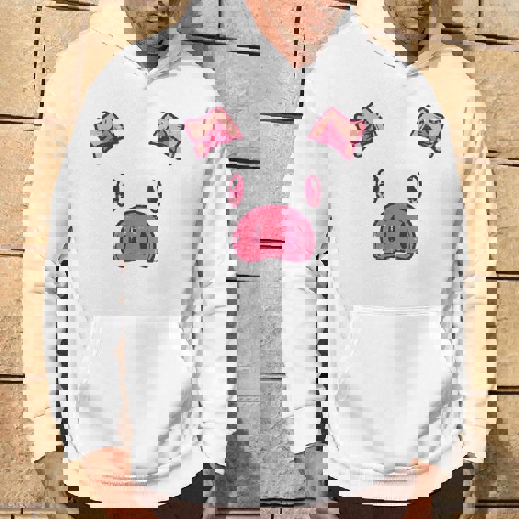 豚の顔 かわいいハロウィン 豚 動物 コスチューム メンズ レディース キッズ パーカー ライフスタイル