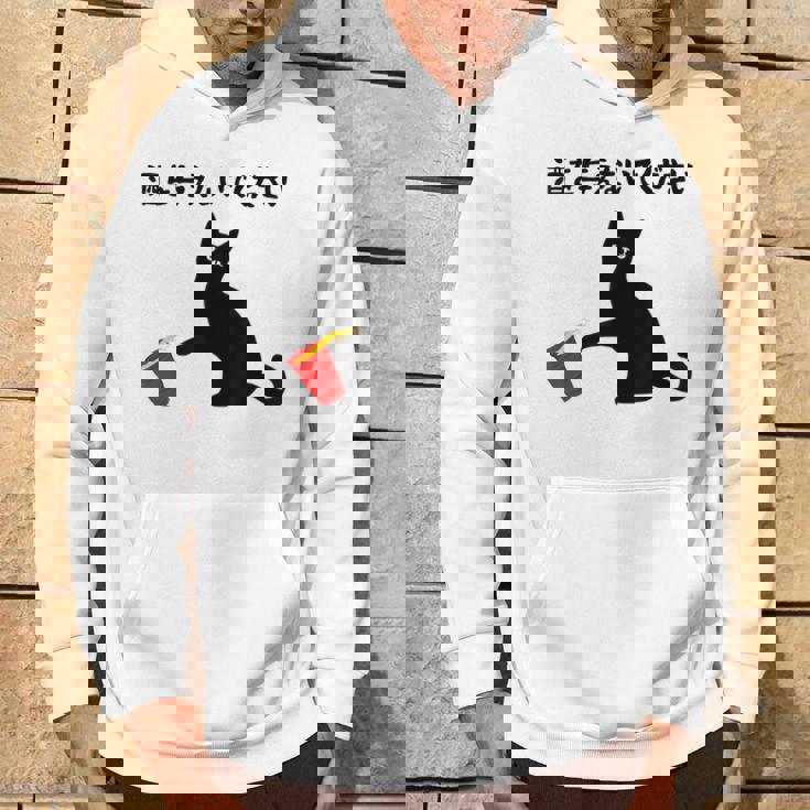 酒を与えないでください ねこイラスト お酒 ネタ 酒飲み お酒好き ビール好き 飲み会 かわいい おもしろ ネコ 猫 パーカー ライフスタイル