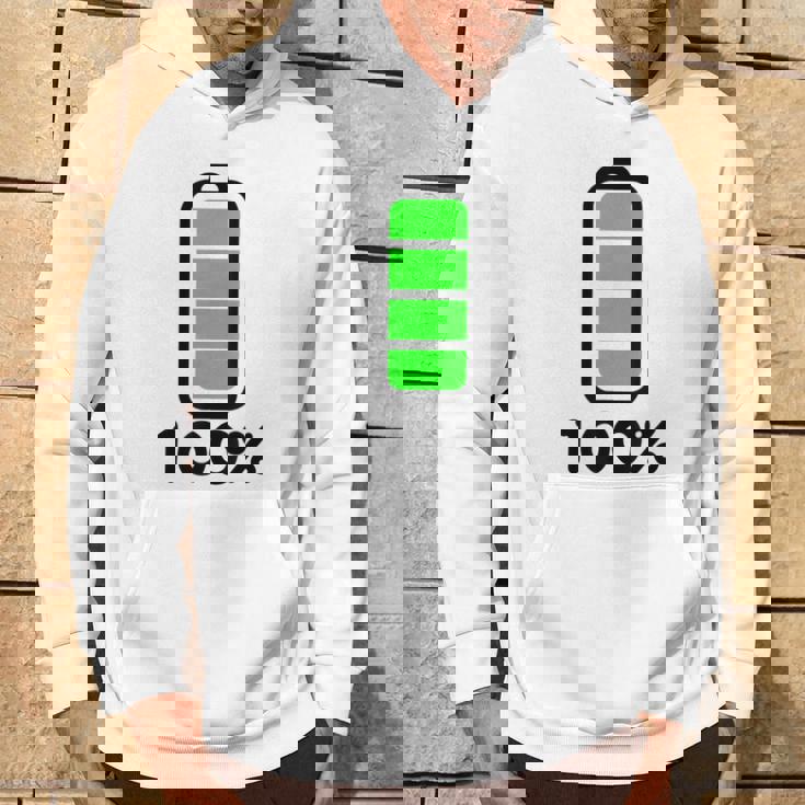 電池 100 フルバッテリー パーカー ライフスタイル