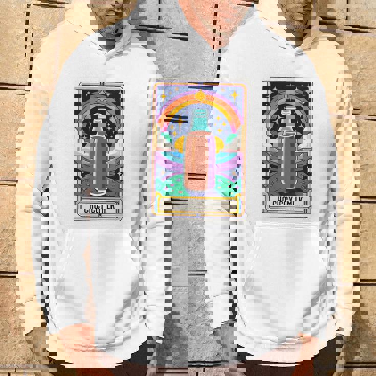 面白い Choccy ミルク タロット カード チョコレート ミルクセーキ 長袖tシャツ パーカー ライフスタイル