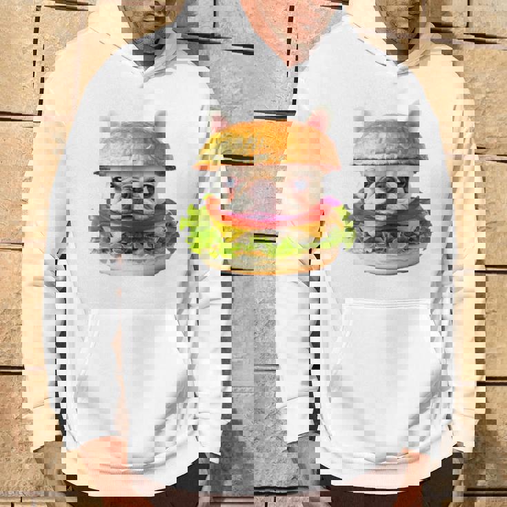 面白いtシャツ フレンチブルドッグ 犬 ハンバーガー メンズ グッズ かわいい おもしろ 面白い 服 ネタ 長袖tシャツ パーカー ライフスタイル