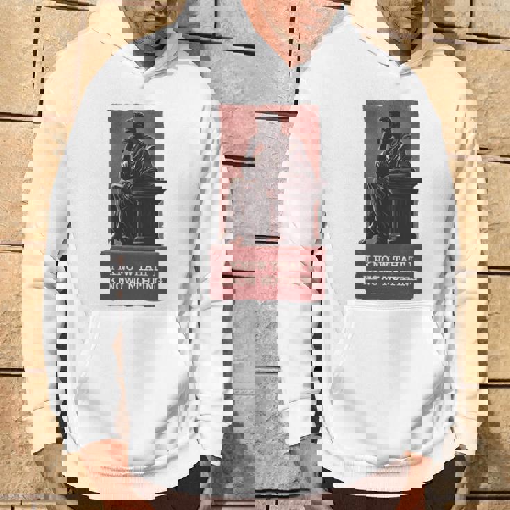 面白い哲学ギフト 哲学者のためのギリシャ語の引用 長袖tシャツ パーカー ライフスタイル