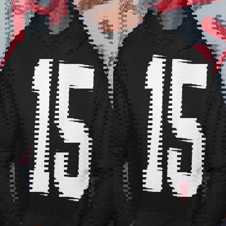 15番のカレッジスポーツスタイル。ホワイト。 パーカー 面白い贈り物