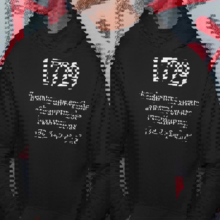 1729 Hardy Ramanujan 数字 数学 数学 オタクギフト パーカー 面白い贈り物