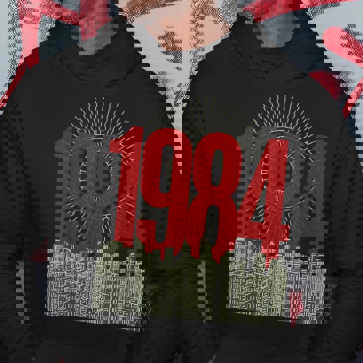 1984 文学 クラシック ブックテーマ ヴィンテージ パーカー 面白い贈り物