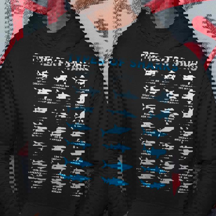 21種類のサメの海洋生物学者シャークtシャツ シャークtシャツ パーカー 面白い贈り物